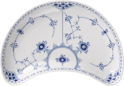 Royal Copenhagen Blue Fl HL Dish Half Moon Shaped 22cm Hvid Str 22 cm ...