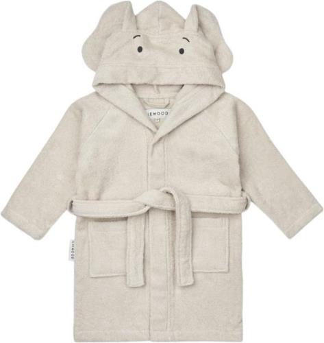 Liewood Lily Elephant Bathrobe Str 1/2Y - Sandy Morgenkåber hos Magasi...