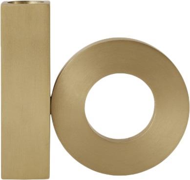 OYOY Living Design Baari Solid Brass Candleholder Brushed Brass - Kron...