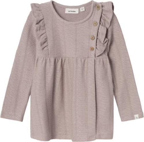 Lil' Atelier Nmfominas LS TOP LIL Str 92 - Shadow Gray Toppe hos Magas...