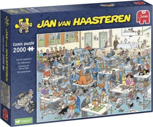 Jan Van Haasteren puslespil Kattenshow 2000 pcs - Puslespil hos Magasi...