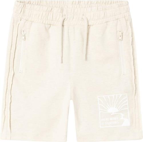 Name It Nkmhummi Loose Sweat Shorts UNB Str 128 - Peyote Melange Short...