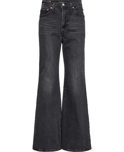 Levi's Ribcage Bells ON THE Town NO C Kvinde Sort Flared Jeans Str W28...