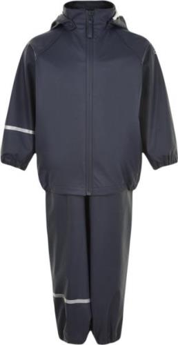 CeLaVi Basic Rainwear set Recycle PU Str 140 - Dark Navy Regntøj hos M...