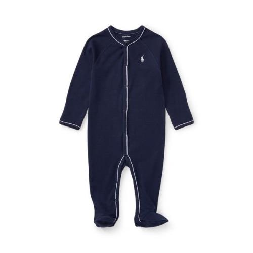 Polo Ralph Lauren Cotton Jersey Footed Coverall Str 3M / 3-6 mdr - Blå...