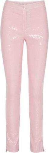 ROTATE Birger Christensen Sequin Boot Cut Pants Kvinde Orchid Pink Læd...