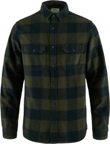 Fjällräven Övik Heavy Flannel Shirt M Mand Deep Forest-dark Navy Overs...