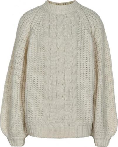 Costbart Mandy LS Pullover Str L - Hvid Strik hos Magasin