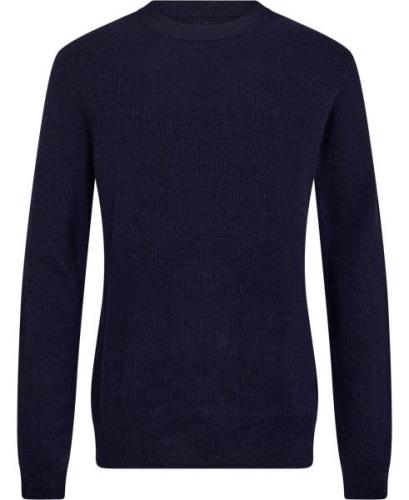 Magasin Maryn 3 RWS Fishermans Strik Lambswool Mand Navy Sweaters Str ...