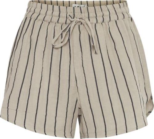 ICHI Iafoxa Striped Beach SHO Kvinde Doeskin/black Stripe Casual Short...