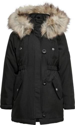 ONLY Kogiris FUR Parka OTW Noos Str 158 - Sort Vinterjakker hos Magasi...