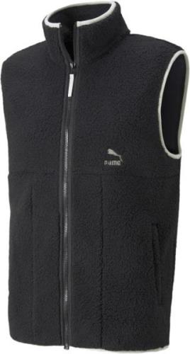 Puma Clsx Sherpa Gilet Mand Puma Black Veste Str L - Polyester hos Mag...