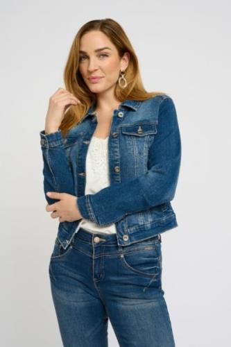 Cream Lisa Denim Jacket Kvinde Blå Denimjakker Str 40 Denim - hos Maga...