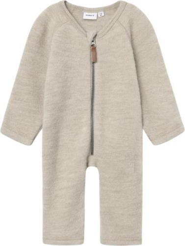 Name It Nbfwmino Wool BRU LS Suit Noos Str 92 - Pure Cashmere Køredrag...