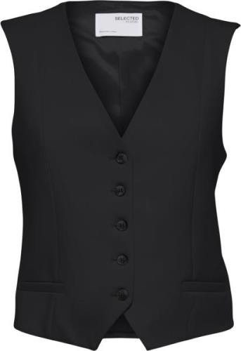 Selected Femme Slfrita Vest Black Kvinde Sort Veste Str 40 - hos Magas...