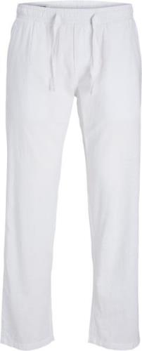 Jack & Jones Jpstkane Jjsummer Linen Blend Jogge Mand Bright White Cas...