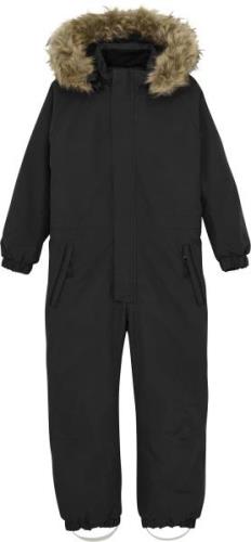 Color Kids Coverall W. Fake Fur Str 128 - Black Flyverdragter Gummi ho...