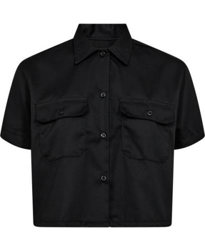 Dickies Work Shirt Cropped SS W Black Kvinde Black Kortærmede Skjorter...