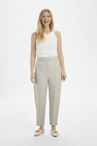 Soaked in Luxury Slsun Fayette Pants Kvinde Whisper White Hørbukser Re...