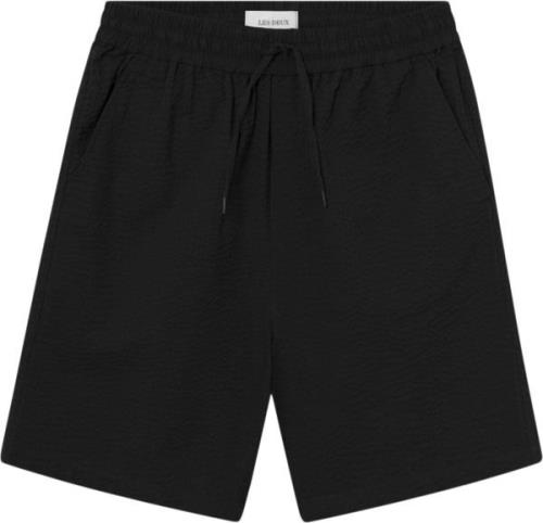 Les Deux Patrick Seersucker Shorts Mand Black Casual Shorts Str L - ho...