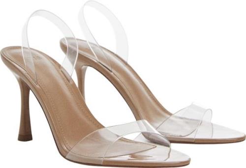 MANGO Seethrough Straps Sandals Kvinde Lt-pastel Pink Slingbacks Str 4...