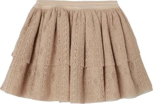 Lil' Atelier Nmfrinja Lace Skirt LIL Str 116 - Nougat Nederdele hos Ma...