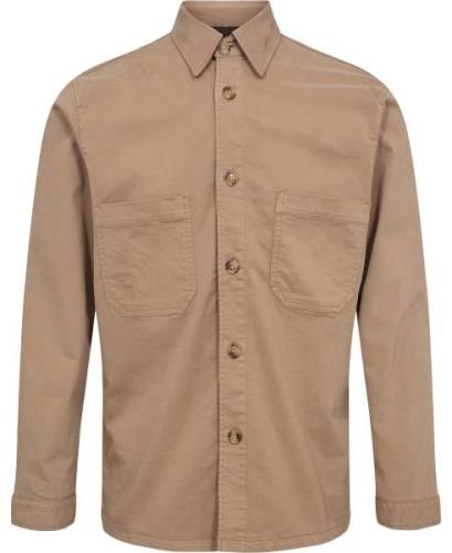 Sand Suede Touch Pre Anders Mand Light Camel Overshirts Str 46 - hos M...