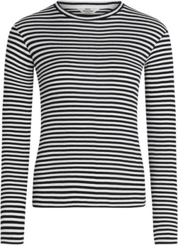 Mads Nørgaard - Copenhagen 2x2 Cotton Stripe Tuba Top Kvinde Sort Lang...