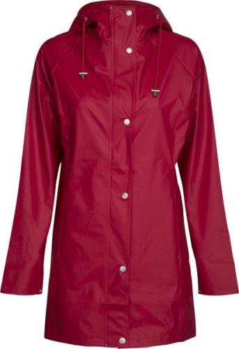 ILSE JACOBSEN Raincoat Kvinde Deep Red Regnjakker Str 40 - Polyester h...