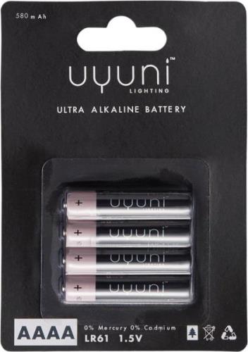 Uyuni Aaaa Battery, 1,5V, 580mah 4 Pack Black/pink - Led Stearinlys ho...