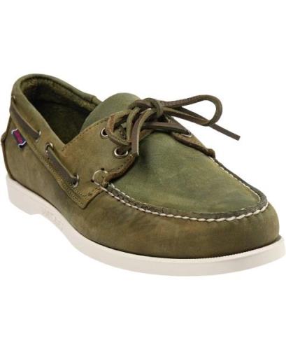 Sebago Docksides Crazy H Mand Grøn Sejlersko Str 9,5 (43,5) - Læder ho...