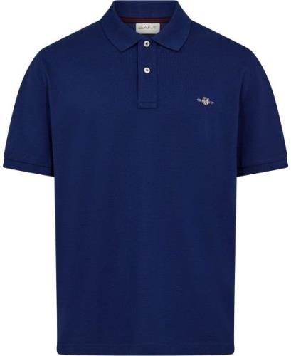 Gant Shield Logo SS Pique Mand Rich Navy Kortærmede Poloer Str L - Bom...