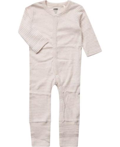 Magasin Newborn Bodysuit Gots Str 62 Rose Stripe Nattøj Bomuld