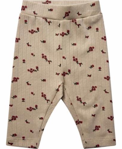 Magasin Emilie 2 Baby Leggings Gots Str 80 Red Flower Leggings Bomuld