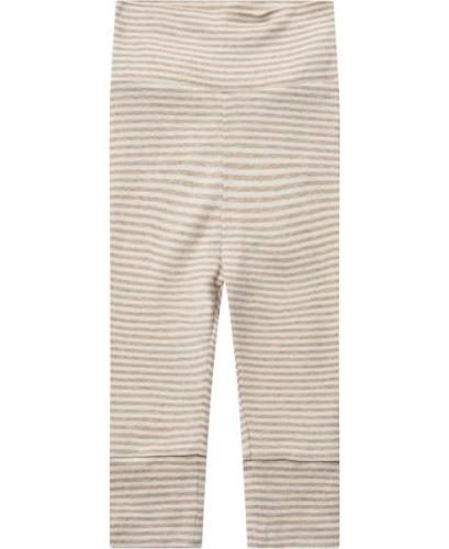 Magasin Newborn Leggings Gots Str 62 Beige Stripe Leggings Bomuld