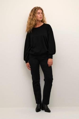 Kaffe Karegina Oneck Knit Kvinde Black Deep Sweaters Str L - hos Magas...