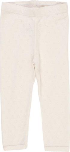 Copenhagen Colors Pointelle Heart Leggings Str 68 - Cream Leggings Bom...