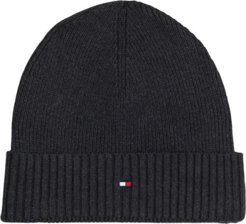 Tommy Hilfiger TH Flag Pima Cotton Beanie ONE SIZE - Huer hos Magasin