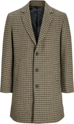 Jack & Jones Jjeharrison Wool Coat SN Mand Crockery/houndstooth Langær...