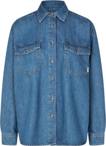 Modström Kenamd Shirt Kvinde Medium Blue Skjorter Str L - hos Magasin