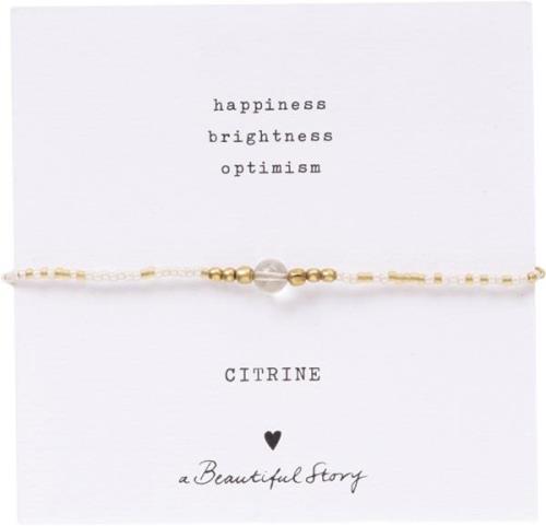 A Beautiful Story Iris Card Citrine Bracelet GC 16-22cm - Kædearmbånd ...