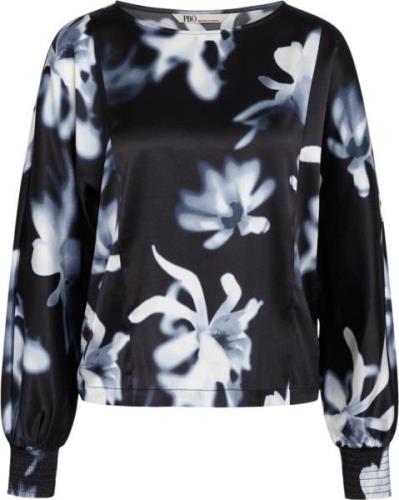 PBO Trinning Blouse Kvinde Bleeding Flower Langærmede Bluser Str 40 - ...