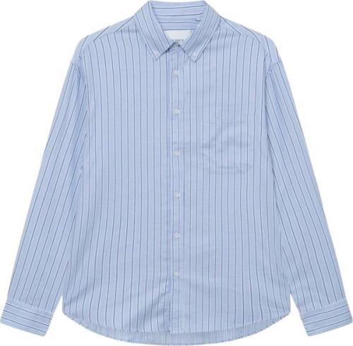 Les Deux Kolton Herringbone Poplin Shirt Mand Hvid Langærmede Skjorter...