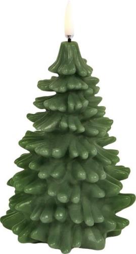 Uyuni LED Candle Christmas Tree, Olive Green, Smooth, 10x15 cm Olive G...