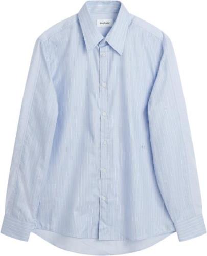 Soulland Rado Shirt Mand Blue Pinstripe Langærmede Skjorter Str S/M - ...