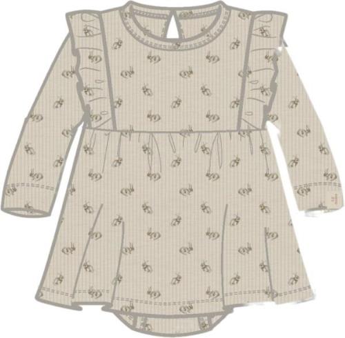 Lil' Atelier Nbflavo EMO LS Body Dress LIL Str 68 - Turtledove/rabbit ...