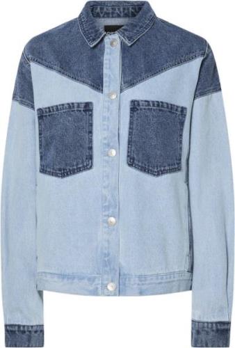 Pieces Pcfamy LS Loose Denim Shirt D2D FSY Kvinde Light Blue Denim/med...