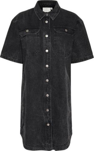 Kaffe Kaemma Denim Shirt Dress Kvinde Medium Grey Denim Korte Kjoler S...