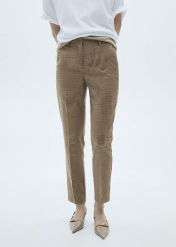 MANGO Trousers. - Warm Kvinde Brown Bukser Med Lige Ben Str 40 - hos M...