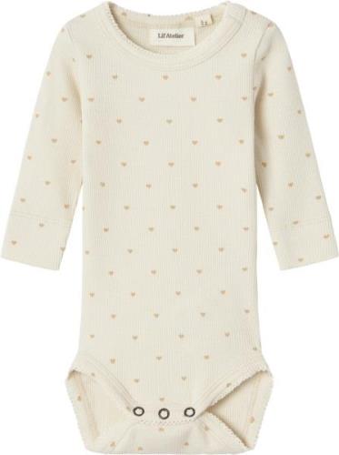 Lil' Atelier Nbfgago LS Slim Body LIL Noos Str 68 - Turtledove/heart L...